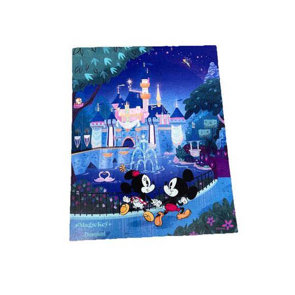 Disneyland Magic Key Exclusive Print Poster Mickey Minnie Mouse Castle 8x10 - Picture 1 of 9
